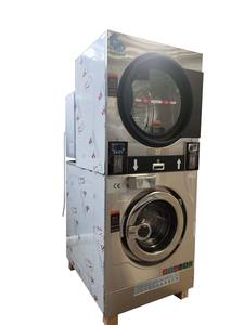 Laveuse-sécheuse commerciale à gaz empilable, à carte, en acier inoxydable, équipement de blanchisserie à vapeur pour hôtels - Product Image 2