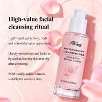Nettoyant Visage à la Rose Personnalisable, Soin Quotidien Tout-en-Un, Élimine l'Excès de Sébum, le Maquillage et les Impuretés, Répare la Barrière Cutanée