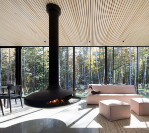 Chimenea de <span class=keywords><strong>Bioetanol</strong></span> Suspendida de 600-1200 mm, Moderna Estufa de Leña Colgante para Interiores, para Villa o Apartamento - Product Image 1