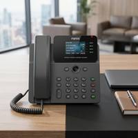 Téléphone IP Wi-Fi 6 Gigabit V61W 5.4 avec écran couleur 2.4 pouces, PoE, conférence 4 lignes, 12 touches DSS, SIP, double-stack, téléphone de bureau VoIP professionnel