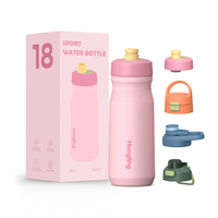 Gourde isotherme en acier inoxydable Hong Ling, plusieurs couleurs disponibles, design printemps, 17/22/25 oz