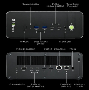 Мини-ПК GMKtec EVO-<span class=keywords><strong>X5</strong></span> <span class=keywords><strong>PRO</strong></span> на базе AMD Ryzen AI <span class=keywords><strong>Max</strong></span>+ <span class=keywords><strong>PRO</strong></span> 495, 192 ГБ LPDDR5X, 55 TOPS NPU, с двумя портами 10G LAN, поддержкой 8K, ИИ-рабочая станция - Product Image 6