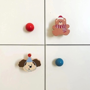 Puppyvormige moderne minimalistische kledingkastgrepen Leuke kastdeurknoppen voor kinderkamers Kat Beer Konijn Lade trekt aan massief hout - Product Image 2