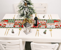 Décorations de Noël pour la maison : Nappe de table en tissu tricoté créative, décoration de table de Noël