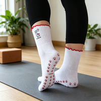 Chaussettes de Pilates et de yoga personnalisables de qualité supérieure, antidérapantes, avec logo brodé pour le sport de Pilates