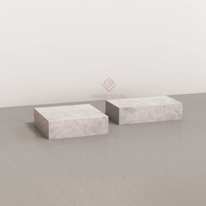 Mesa de centro de mármol nube de <span class=keywords><strong>Castilla</strong></span> de lujo con base de zócalo para sala de estar de Villa e interiores de casas modernas - Product Image 3