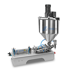 Máquina Llenadora Neumática de Pistón para Líquidos, Pastas, Mermeladas, Mantequilla de Maní y Anacardos, de 100-1000 ml, con Cinta Transportadora - Product Image 1