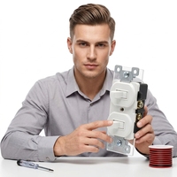 Interrupteur à bascule simple à double poignée Bosslyn, standard américain, 15A 125V, pour appareils électroménagers modernes