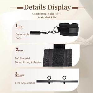 Set di Bondage BDSM con Barra Divaricatrice, Manette Regolabili e Cavigliere per Giochi di Coppia e Attività Sessuali - Product Image 6