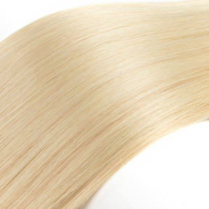 Estensione sintetica ad alta densità di seta di colore 613 capelli di trama ad alta fibra capelli biondo Bundle Extension capelli sintetici - Product Image 4