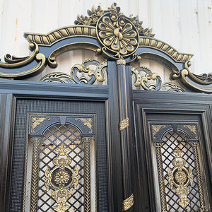 Dernière cour bon marché métal enduit de poudre avant principal double balançoire prix de la porte en aluminium galvanisé - Product Image 3