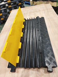 2/3/5 चैनल भारी शुल्क पुनर्नवीनीकरण रबर केबल रक्षक गति बम्प ड्राइवे के लिए और रैंप दबाव प्रतिरोधी चल - Product Image 5