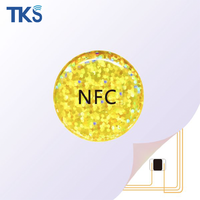 Autocollant intelligent NFC-Partage de liens de médias sociaux programmables | Étiquette de téléphone époxy pour carte de visite numérique et profil de contact
