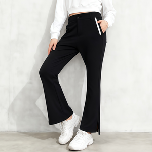 Pantalons de golf pour femmes personnalisés, imprimés, à porter toute l'année, séchage rapide, tissu extensible quadridirectionnel, silhouette ajustée, jambe large, anti-UV - Product Image 1