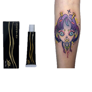 Accessoire de maquillage permanent naturel pour microblading avec tube blanc - Product Image 4