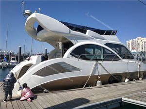 DK-LU55 16m Bateaux Yacht de pêche en fibre de verre Moteur abordable Super Yachts de luxe Bateau de vitesse classique en fibre de verre avec les meilleurs <span class=keywords><strong>prix</strong></span> - Product Image 4