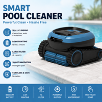 Peralatan Pembersih Kolam Renang Otomatis Berkualitas Tinggi Tanpa Kabel untuk Luar Ruangan, Robot Pembersih Kolam Vakum