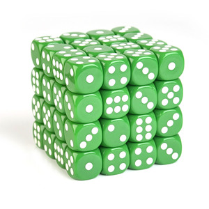 צבע קוביות אקריליק מעוגלת צבע מוצק 14 מ "מ לקוביות משחקים קוביות - Product Image 1