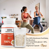 Capsules d'extrait de champignon Crinière de lion 100% pur (Hericium Erinaceus) – Nootropique et Complément Cérébral – 60 gélules – Vente en gros OEM