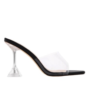 Women's <b>Sandals</b> With High Heels Transparent Band Square Toe Outerwear Cross-border Shoes Crystal - Product Image 6