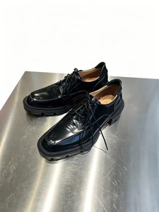 Zapatos de Vestir de Lujo para Hombre, Estilo Británico, Hechos a Mano con Cuero Vacuno, Cierre con Cordones, Aumento de Altura, Diseño Cuadrado Sólido, para Bodas, Primavera - Product Image 3