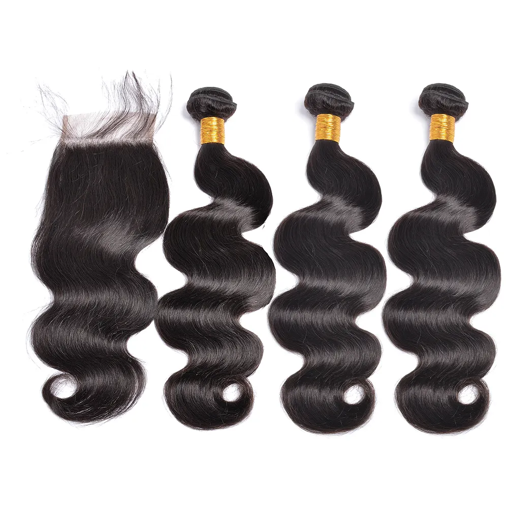 Hair Bundles Wholesale Cheap Brazilian Hair Body Weave 3 Bundles With Closure