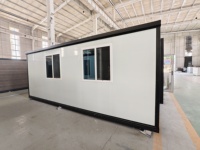Conteneur d'expédition extensible à double aile, maison modulaire mobile pour villa, camping et bureau