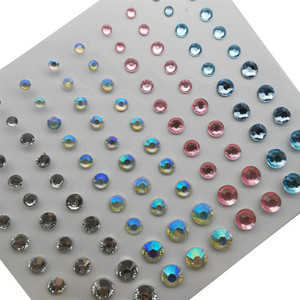 Accesorios para festivales de música, pegatina de tatuaje de corazón <span class=keywords><strong>temporal</strong></span>, pegatina de maquillaje de piedra, joyas faciales acrílicas para fiestas - Product Image 1