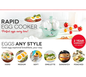 Qana nhanh chóng nồi trứng 6 công suất trứng nồi trứng điện cho trứng luộc, trứng luộc, trứng bác - Product Image 3