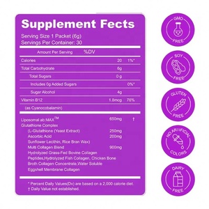 Bebida Detox de Colágeno y L-glutatión para Blanquear la Piel, Marca Privada OEM, Venta al Por Mayor - Product Image 6