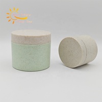 Pot en paille de blé biodégradable et écologique pour gommage corporel naturel, grand format, avec insert, pour soins de la peau