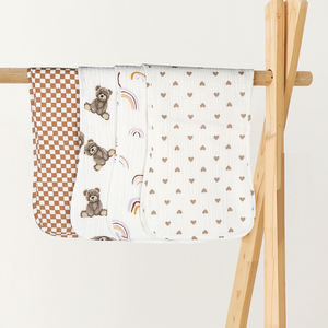 Bán Buôn 100% Bông Mềm Mô Hình Phim Hoạt Hình <span class=keywords><strong>Burp</strong></span> Miếng Đệm Sơ Sinh Vai Yếm Với 6 Lớp Tươi Burping Yếm - Product Image 3