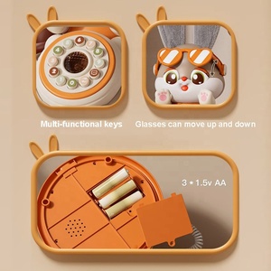 Educación temprana Iluminación Conejo Teléfono Máquina de aprendizaje Grabación de juguete Aprender a hablar Máquina telefónica con luces Música - Product Image 6