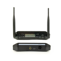 Kit de microphones sans fil UHF double professionnel GLXD4 pour karaoké, scène et église, avec connecteur XLR et construction métallique anti-bruit