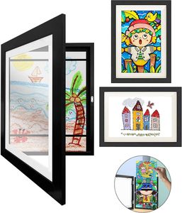 Cadre photo numérique en bois moderne fait main pour les œuvres d'art des enfants avec verre incassable - Product Image 5