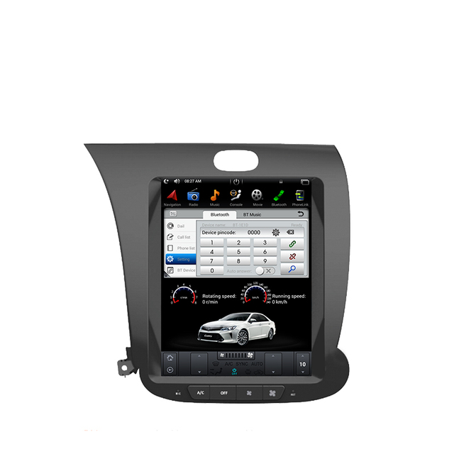 For KIA Cerato/K3/Forte 2013- 10.4 Inch Tesla Style Vertical Screen Car Multimedia Android Car Player With GPS