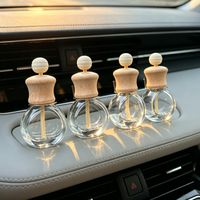 Bouteille diffuseur vide en bois de 8 ml et 10 ml, forme cube, à suspendre, finition mate, pour diffuseur d'arômes de voiture
