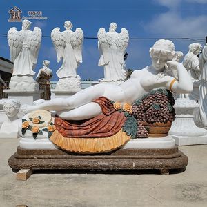 Escultura Clásica de Piedra Natural para Exteriores, Mujer Durmiendo, Estatuas de Mármol de Mujer Desnuda Acostada - Product Image 5