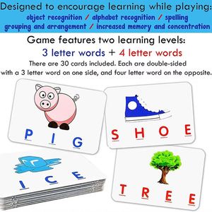 Juego de Matemáticas con Letras, Juguete Educativo de Madera Montessori para Deletrear Palabras, Juguete Cognitivo en Inglés para el Aprendizaje Temprano de Niños - Product Image 5