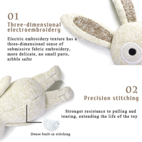 Fabricants de jouets pour animaux de compagnie Lapin doux en peluche à mâcher grinçant de luxe Lapin en peluche personnalisé Petit chien en tricot