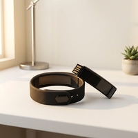Bracelet Connecté Intelligent de Suivi d'Activité Sportive avec Alarme Vibrante, GPS, Podomètre, Écran LED et Bracelet Carré en Silicone – Idéal pour Noël