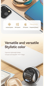 Auriculares Inalámbricos con Gancho para la Oreja, Bluetooth, Portátiles, Resistentes al Agua, LED Digital, Dorados y Negros, Auriculares Deportivos - Product Image 6