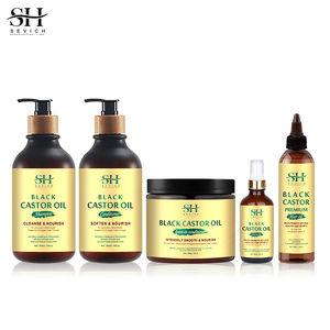 Marque privée vente en gros Ensemble de soins capillaires à l'huile de ricin Produits pour <span class=keywords><strong>cheveux</strong></span> bouclés pour femmes noires Huile de ricin pour la croissance des <span class=keywords><strong>cheveux</strong></span> - Product Image 1