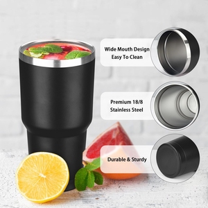 Cổ điển 30oz cốc bằng thép không gỉ với rơm đen cách điện du lịch Mug cho cà phê 20oz & 40oz tùy chọn có sẵn - Product Image 2