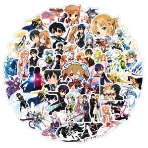 ZY0998C 50/PCS Pegatinas de <span class=keywords><strong>Anime</strong></span> Sword Art <span class=keywords><strong>Online</strong></span> para Niños, para Equipaje, Guitarra, Patineta, Bicicleta, Vinilo Impermeable, Decoración, Pegatinas de Dibujos Animados - Product Image 2
