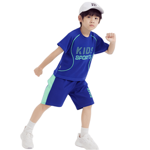 Ensemble de sport d'été pour enfants avec imprimé lettres, <span class=keywords><strong>short</strong></span> à séchage rapide et respirant pour garçons et filles, vêtements pour bébés - Product Image 1