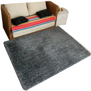 普通长毛桩中国丝绸聚酯超细纤维毛茸茸的客厅地毯