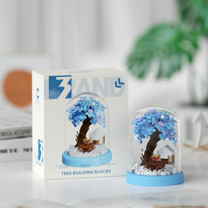 Plantes en plastique, plantes en pot, fleurs éternelles, bouquets de tournesols, œillets, blocs de construction pour enfants - Product Image 4