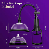 Pompe vaginale manuelle à tige de traction, masseur mammaire féminin, stimulateur à ventouse sous vide pour clitoris et mamelons, bien-être sexuel féminin