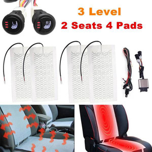 Car Heated Seat Cushion 12V <b>Electric</b> Dual Seat 3-Speed Carbon Fiber Winter Warm With Auto Power Off For Toyota Prado Corolla - Product Image 5